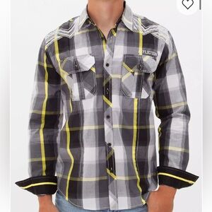 Affliction Black Premium Antiheroes Plaid Button Up